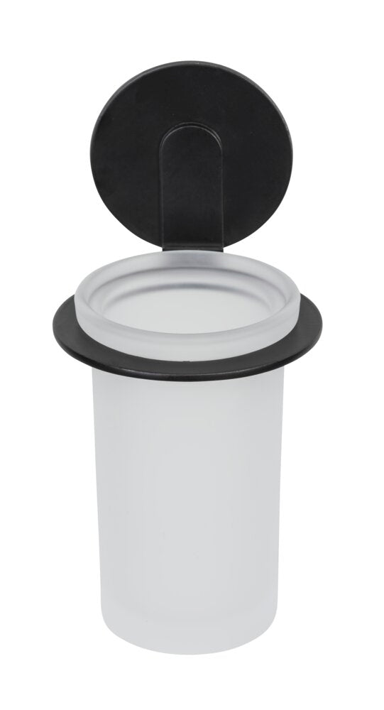 Tannbørsteholder Turbo-Loc® Bivio svart matt satinert glass - Wenko