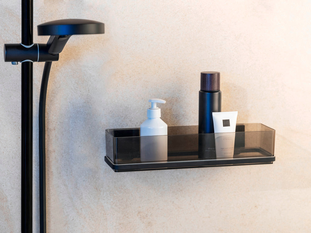 Badhylle Quadro svart rustfritt stål Vacuum-Loc® - Wenko