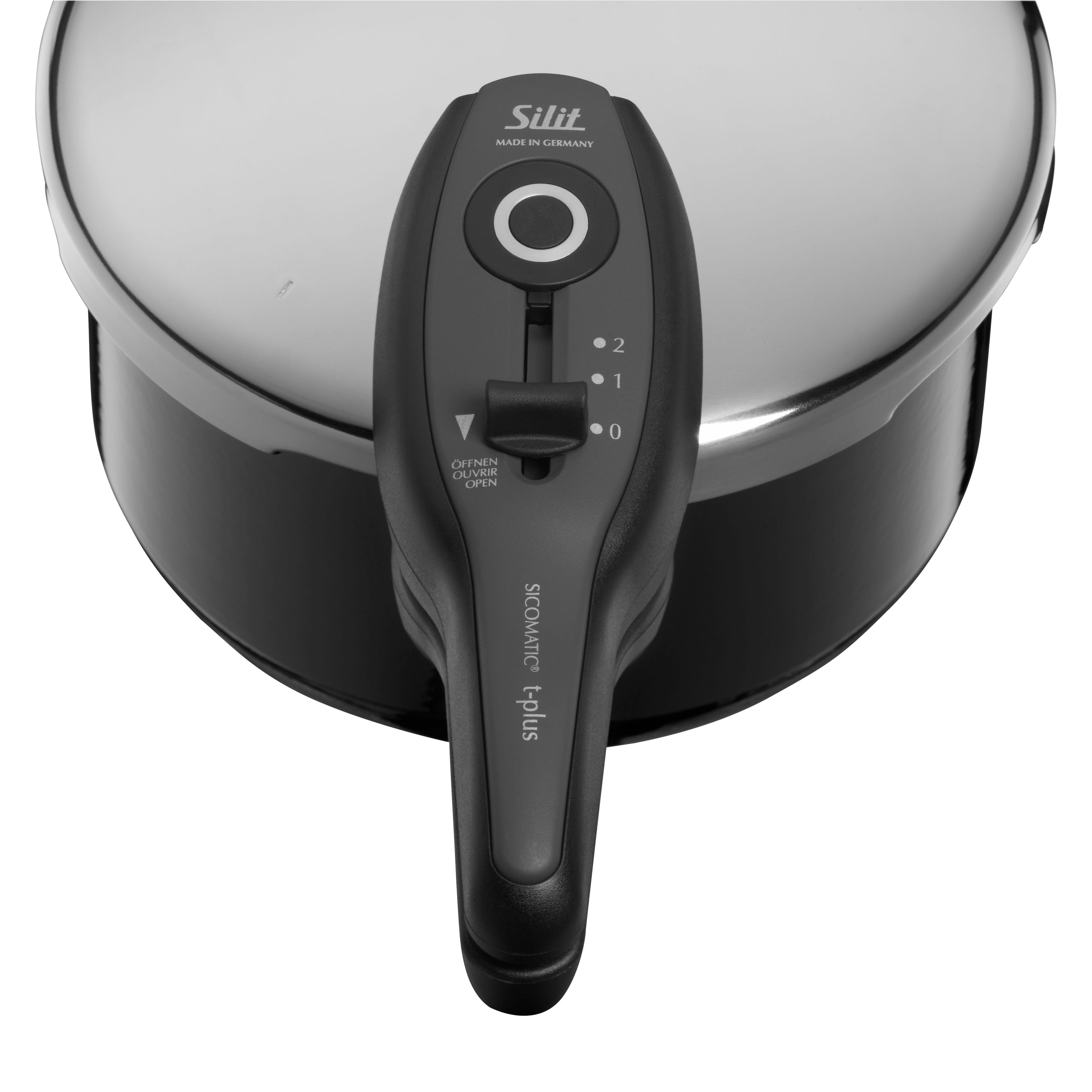 Trykkkoker Silargan® Sicomatic t-Plus 22 cm 4,5 L svart - Silit