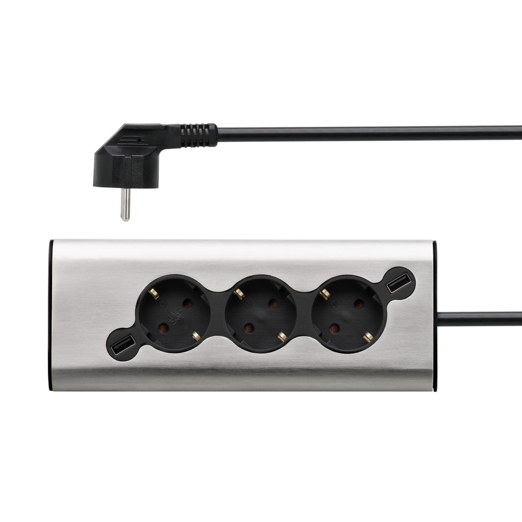 Detalj av Ambient Multi-Plug Pro grenuttak med LED-lys og USB