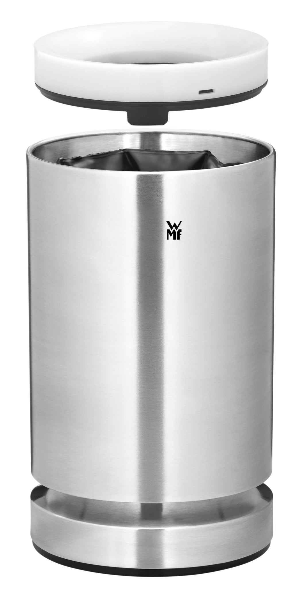 Ambient vin- og champagnekjøler med LED-belysning - WMF nærbilde av Cromargan® materiale
