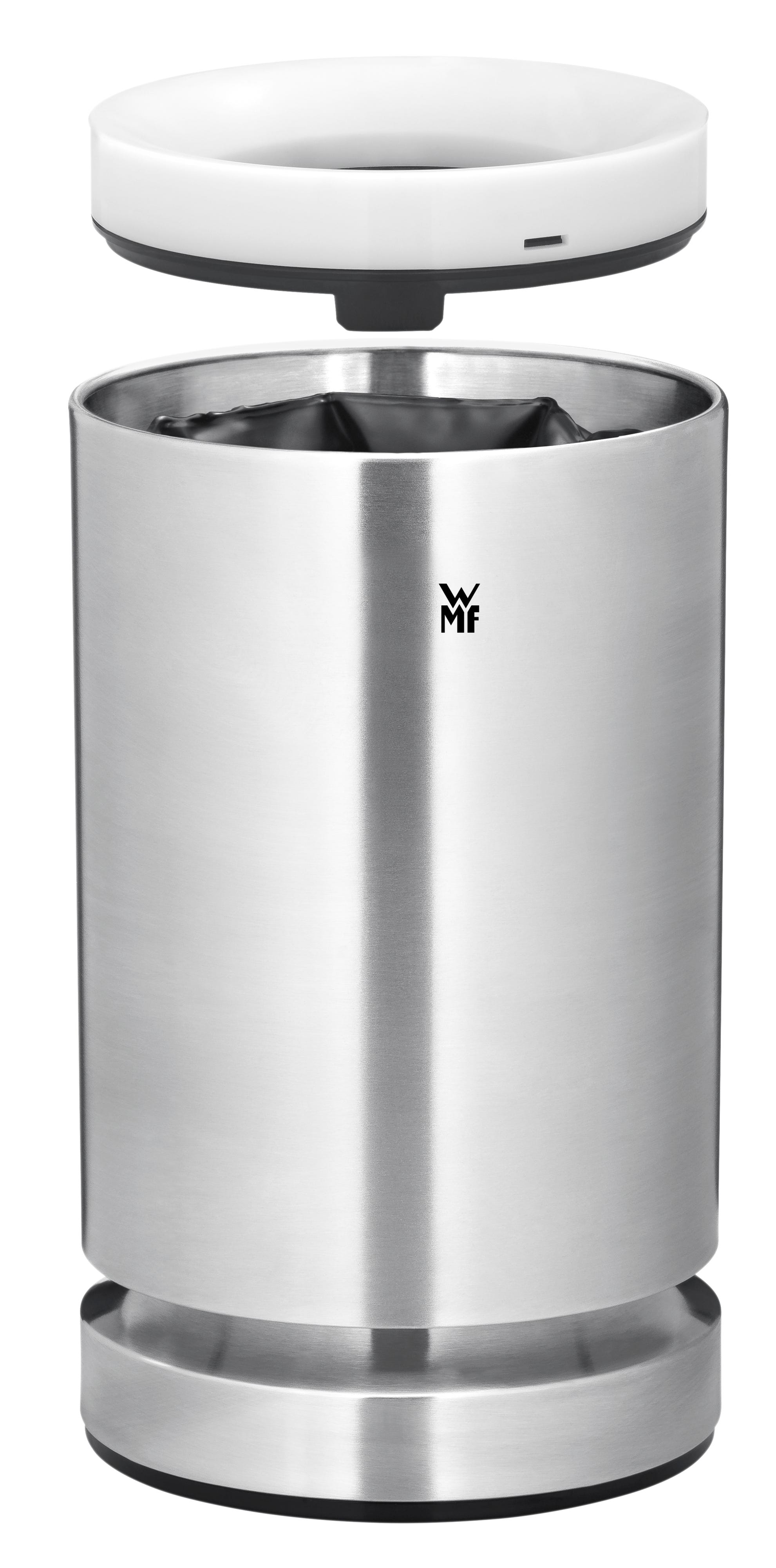 Ambient vin- og champagnekjøler med LED-belysning - WMF nærbilde av Cromargan® materiale