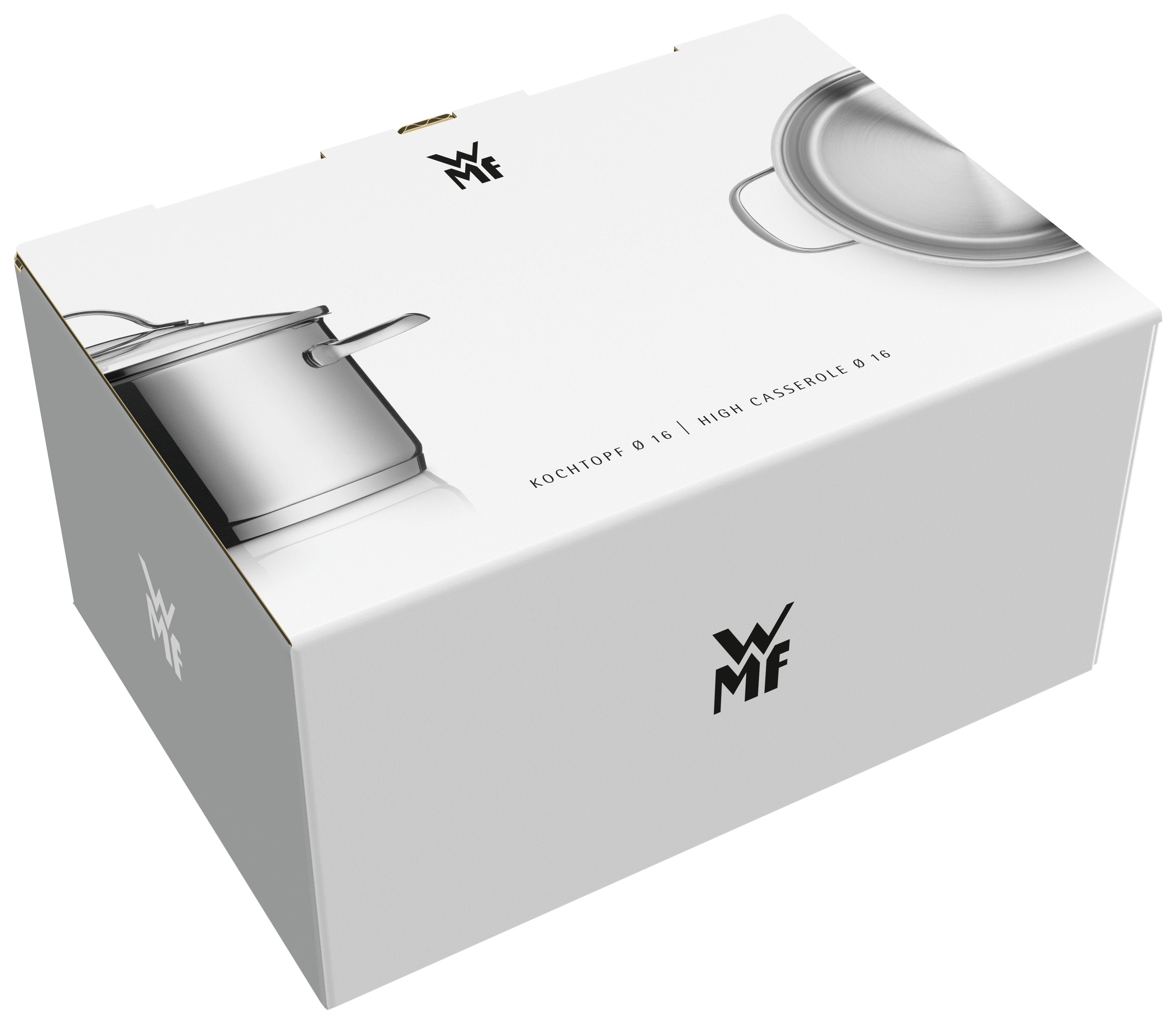 Nærbilde av håndtak på Aparto kjele med lokk 16 cm rustfritt stål 1,9 L induksjon