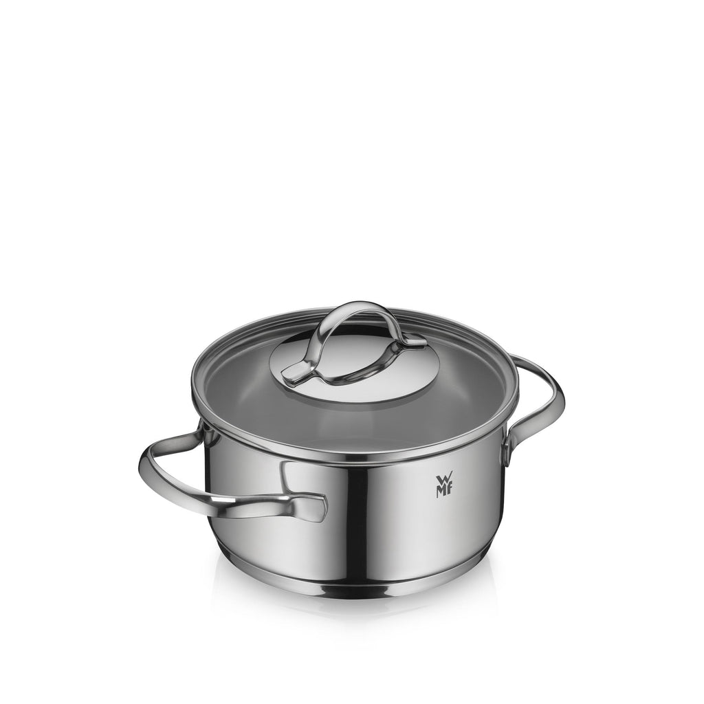 Aparto lav gryte med lokk 16 cm rustfritt stål fra WMF forfra