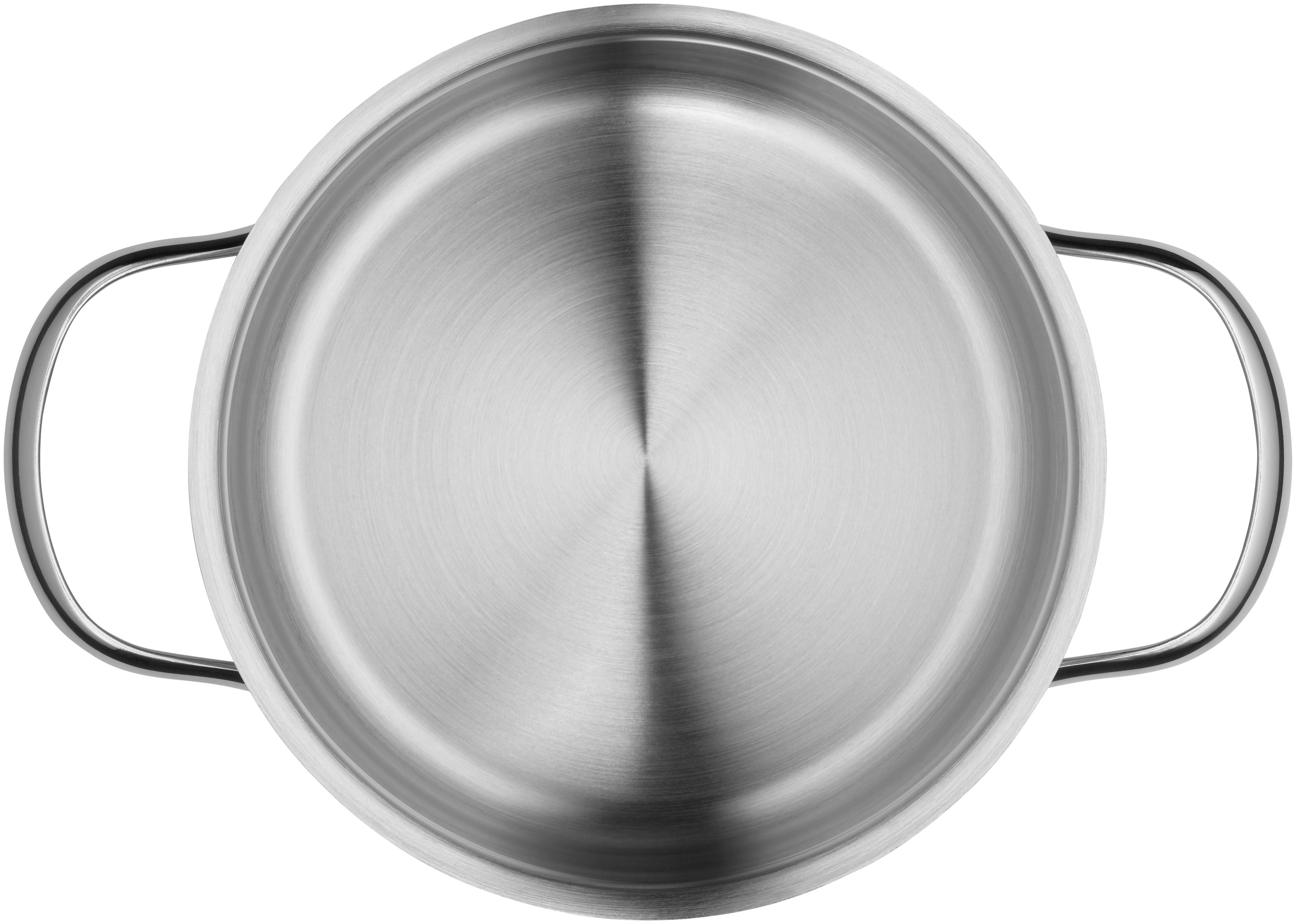 Montert Aparto lav gryte med lokk 16 cm rustfritt stål på kokeplate