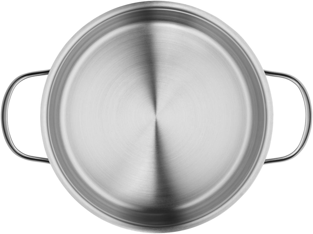 Montert Aparto lav gryte med lokk 20 cm rustfritt stål 2,5 L på kokeplate