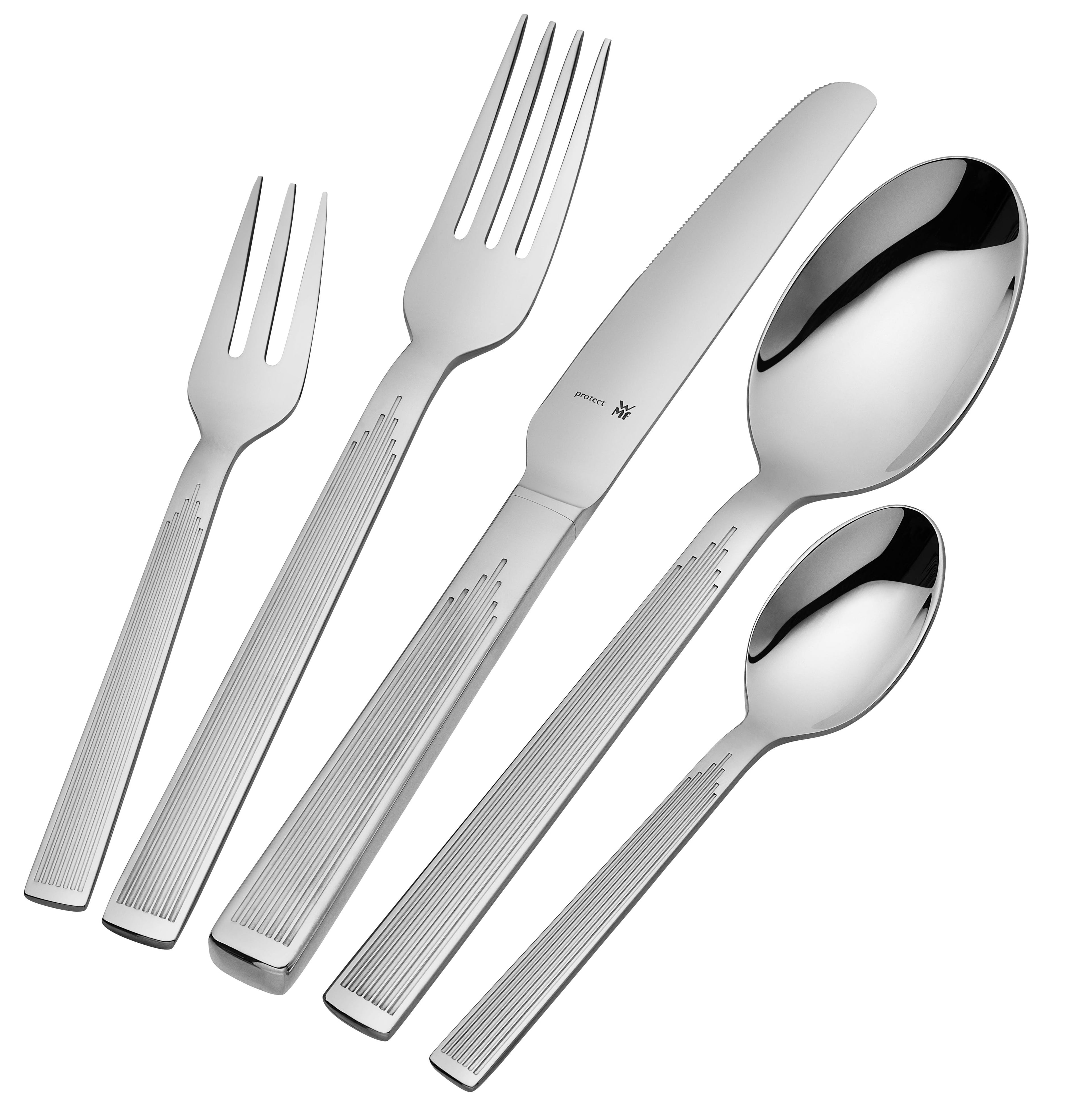 Art Deco bestikksett 66 deler Cromargan protect® polert montert på bord