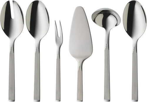 Art Deco serveringsgaffel Cromargan protect® polert detalj av polert overflate