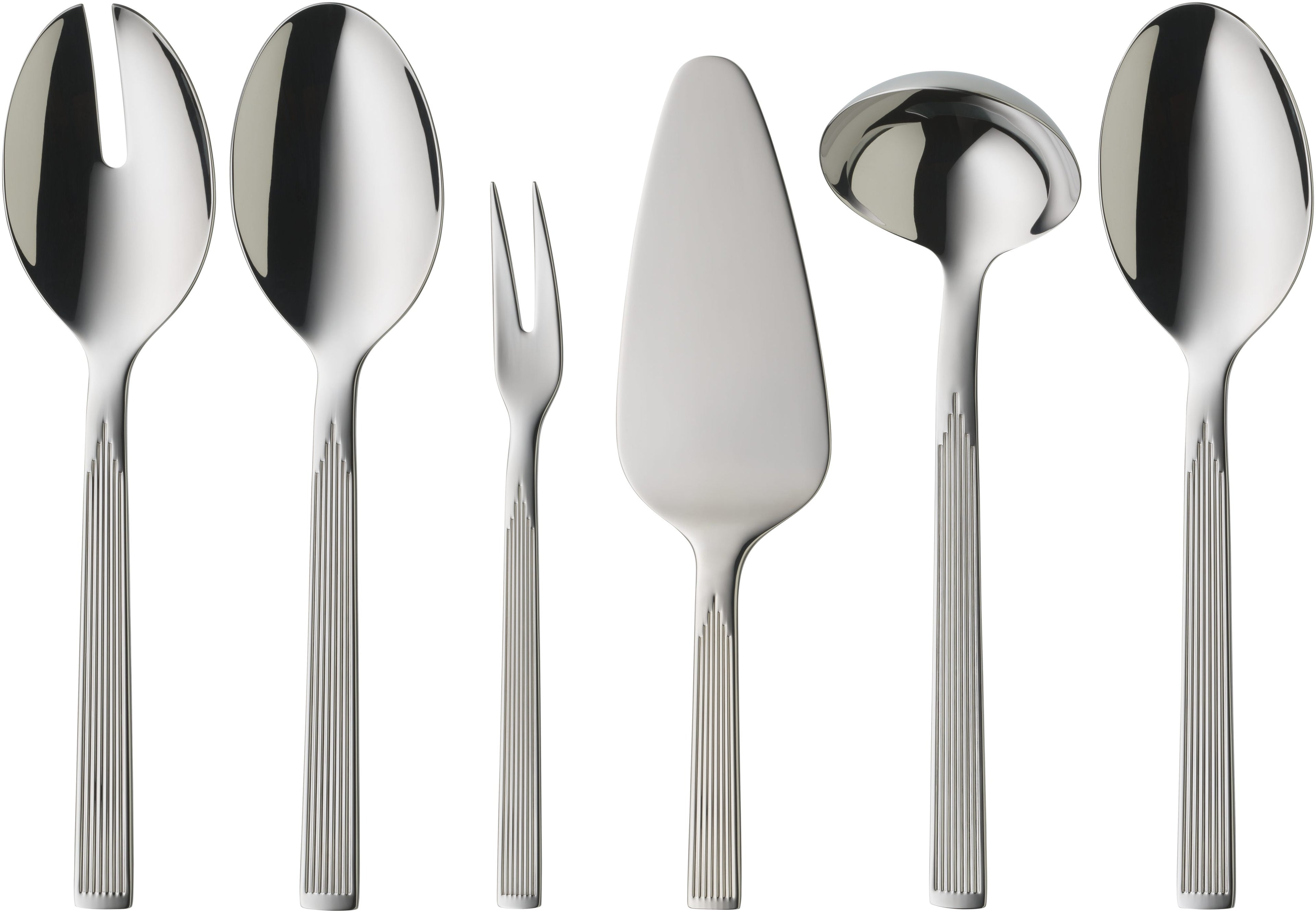 Art Deco serveringsøse Cromargan protect rustfritt stål bakside