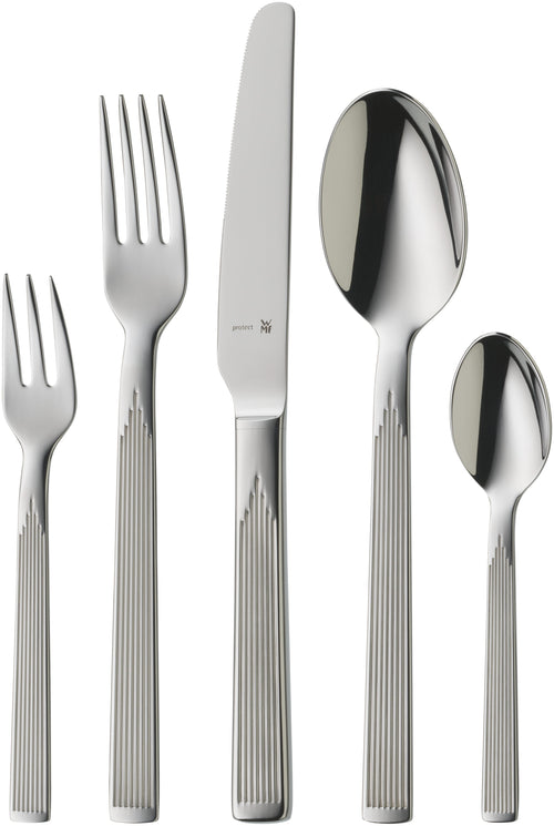 Art Deco teskje polert rustfritt stål Cromargan - WMF bakside