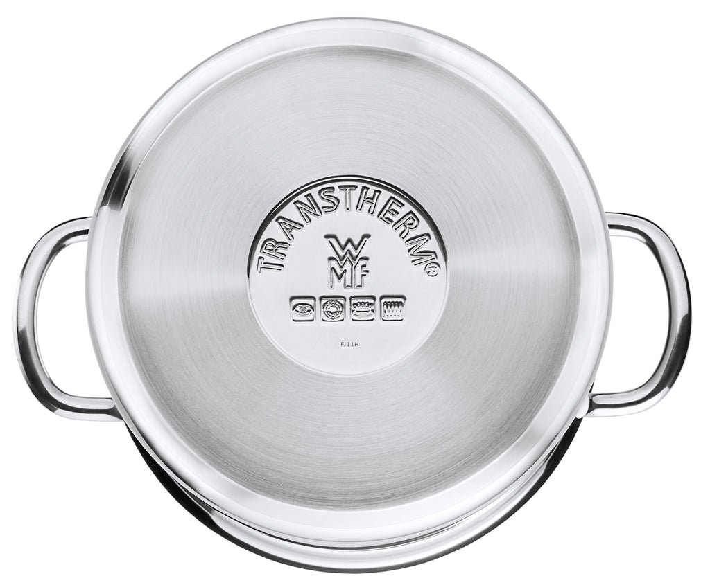 Glasslokk på Aspargesgryte rustfritt stål 16 cm 4,5 L med innsats - WMF