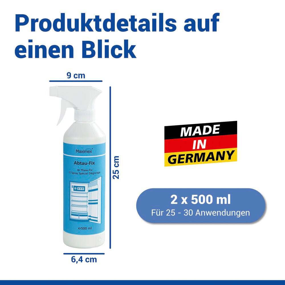 Avrimingsspray 2 x 500 ml for kjøleskap - Maximex emballasje