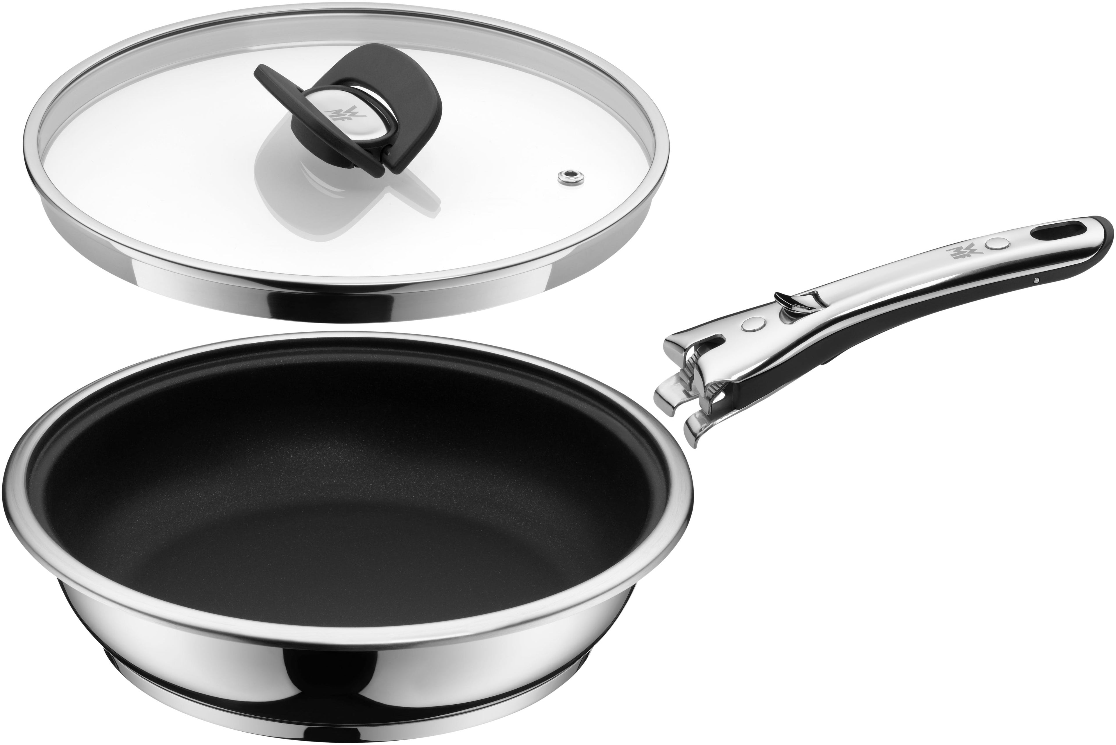 Stekepanne Click&Serve 24 cm non-stick rustfritt stål avtakbart håndtak - WMF