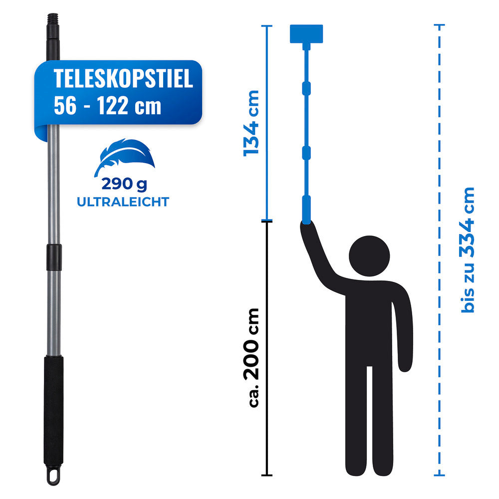 Sidevisning av Bad- og flisvasker teleskop 360° med 2 trekk - Maximex