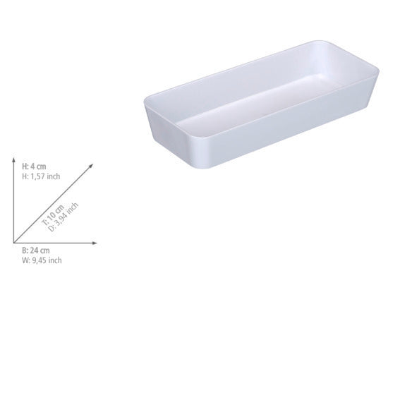 Badehylle Candy hvit smal 24 x 10 x 4 cm - WENKO montert på vegg