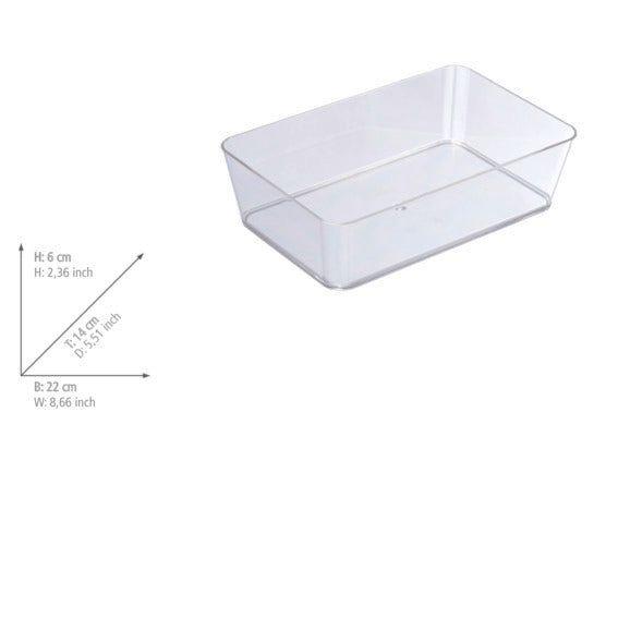 Oversikt av Badehylle Candy transparent bred 22 x 6 x 14 cm plast