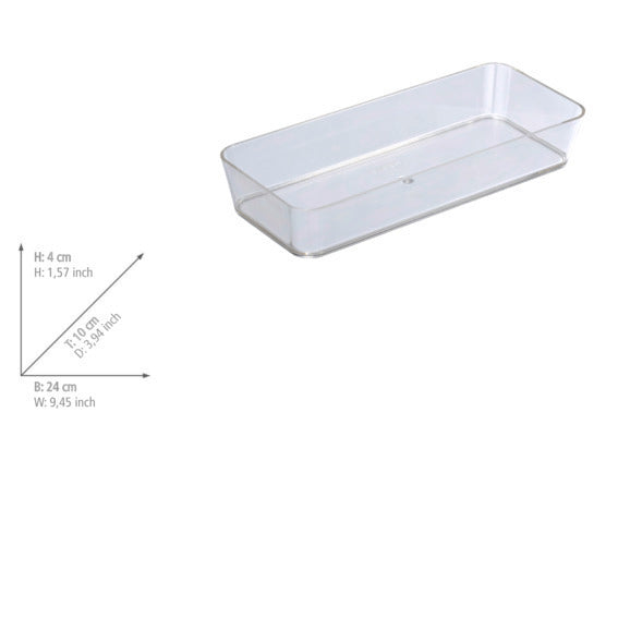 Nærbilde av Badehylle Candy transparent smal 24 x 4 x 10 cm plast