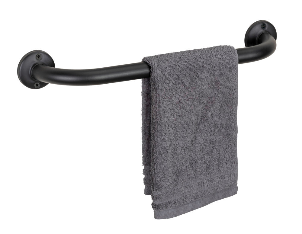 Detalj av svart Badekarhåndtak rustfritt stål 40 cm