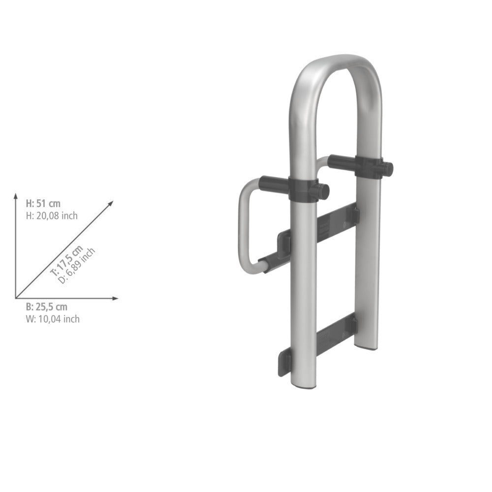 Badekarhåndtak Secura Premium justerbart aluminium i bruk