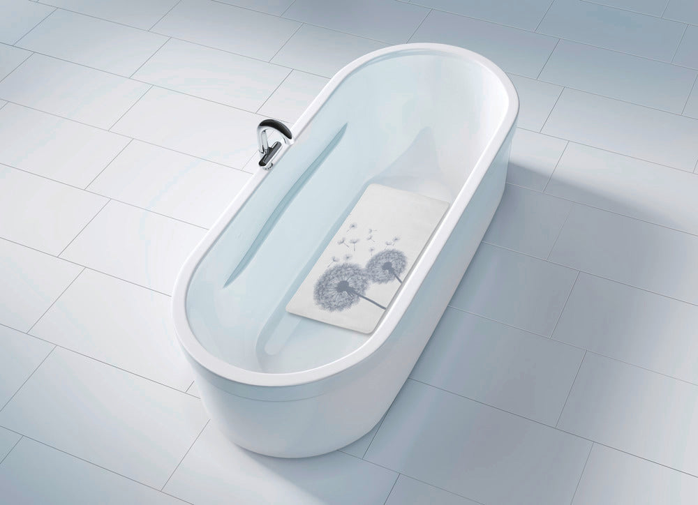 Badekarsmatte Astera gummi hvit 70 x 40 cm montert i badekar