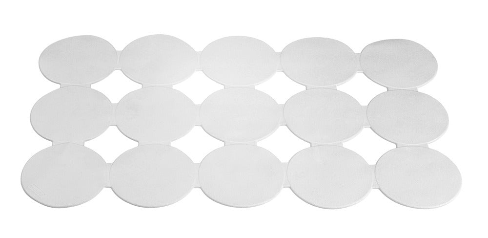 Detalj av Badekarsmatte Cleone hvit sklisikker gummi