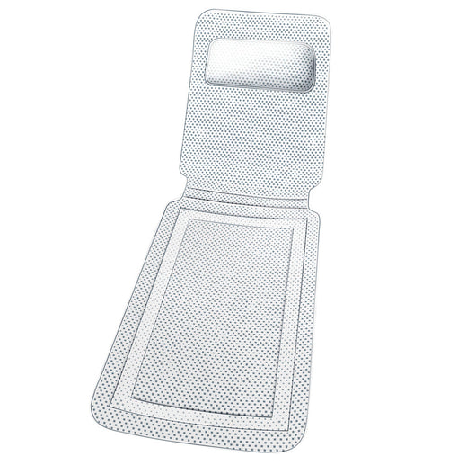 Badekarsmatte Komfort 125 x 36 cm hvit forfra