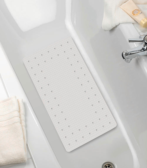 Badekarsmatte Mirasol gummi hvit 69 x 39 cm bakside