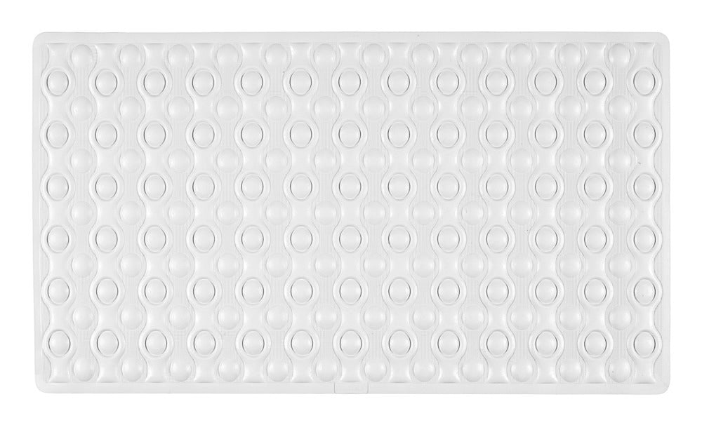 Badekarsmatte Rocha hvit gummi 70 x 40 cm forfra