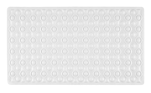 Badekarsmatte Rocha hvit gummi 70 x 40 cm forfra