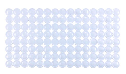 Badekarsmatte sklisikker hvit 67,5×36 cm PVC forfra