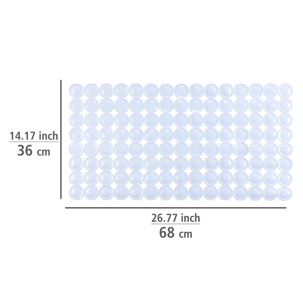 Montert Badekarsmatte sklisikker hvit 67,5×36 cm PVC i badekar
