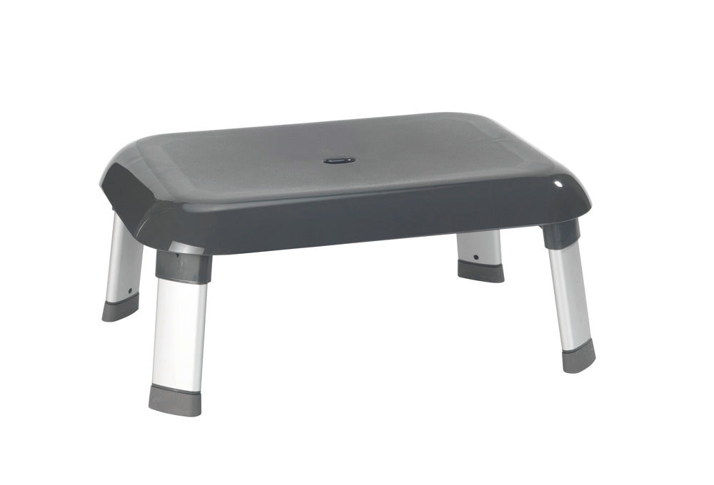 Badekrakk aluminium grå 130 kg bæreevne Secura Premium sett forfra