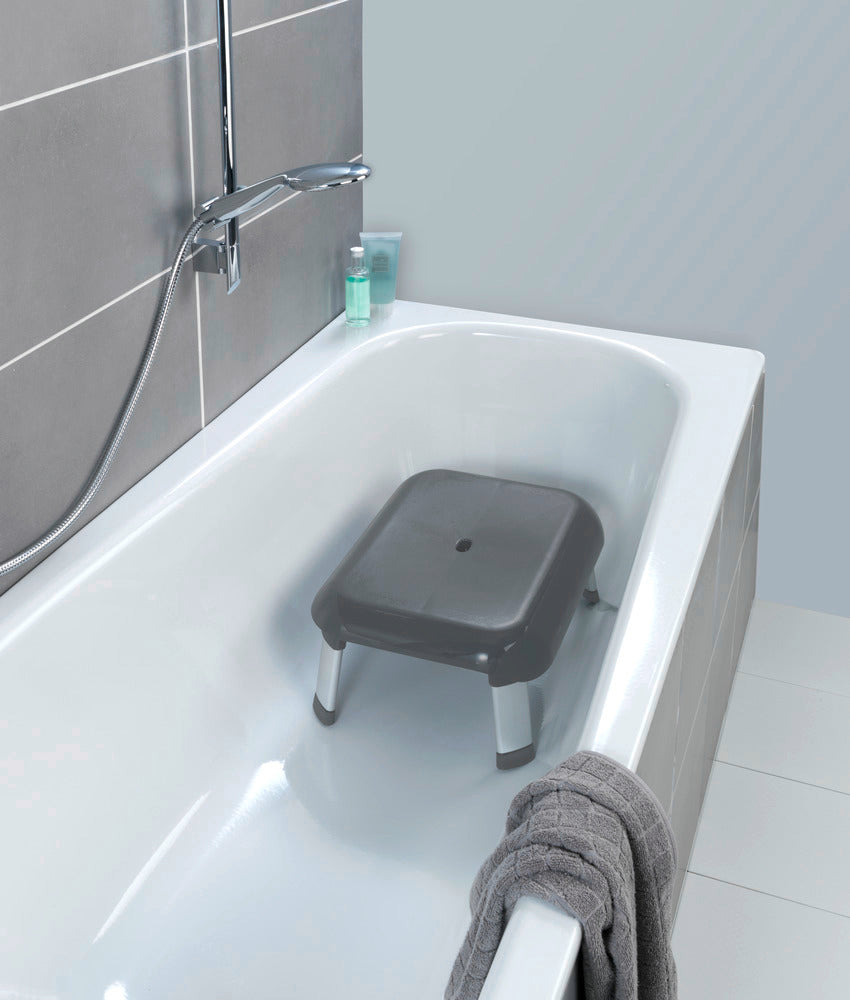 Detalj av ben på Badekrakk aluminium grå 130 kg bæreevne Secura Premium