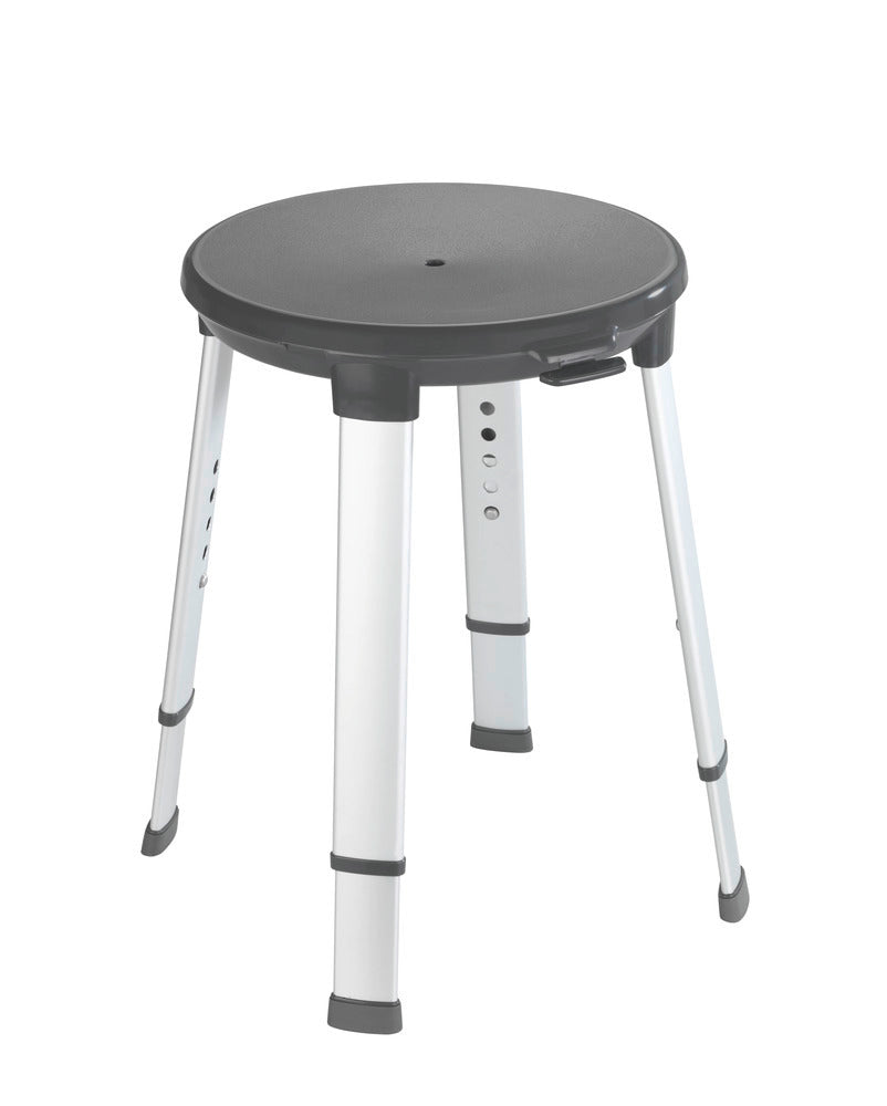 Badekrakk dreibar aluminium grå 130 kg bæreevne Secura Premium Wenko forfra