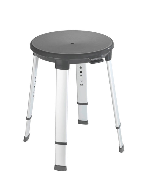 Badekrakk dreibar aluminium grå 130 kg bæreevne Secura Premium Wenko forfra
