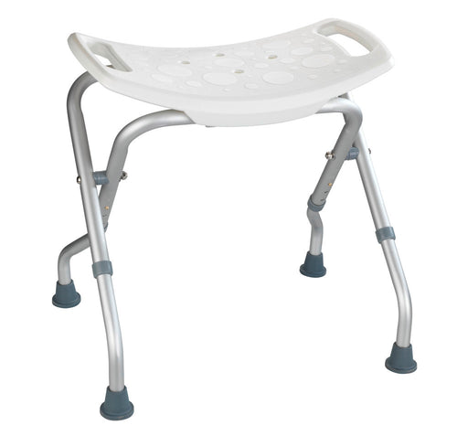 Badekrakk Secura sammenleggbar aluminium hvit forfra