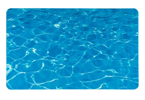Badematte Blue Sea 50 x 80 cm polyester blå forfra