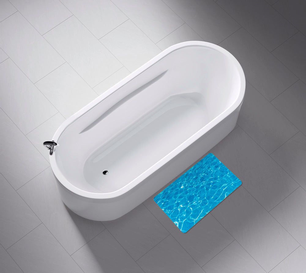 Badematte Blue Sea 50 x 80 cm polyester blå i bruk
