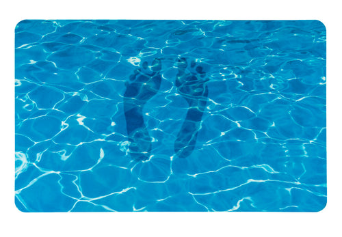 Badematte Blue Sea 50 x 80 cm polyester blå bakside