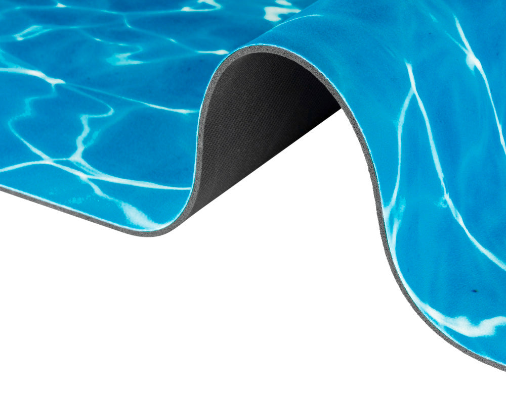 Badematte Blue Sea 50 x 80 cm polyester blå kantdetalj