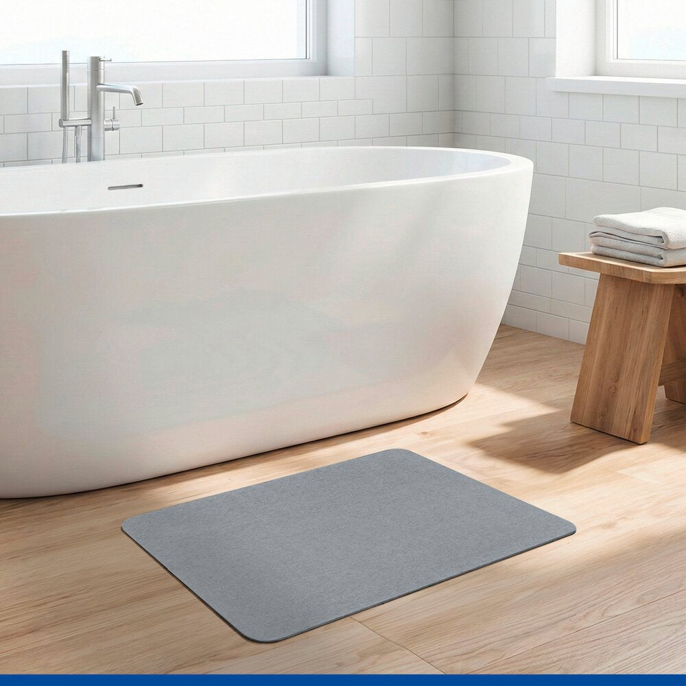 Badematte diatomitt grå 60×39 cm hurtigtørkende sklisikker - Wenko detalj av materiale