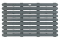 Badematte innendørs/utendørs grå 50 x 80 cm plast Wenko forfra