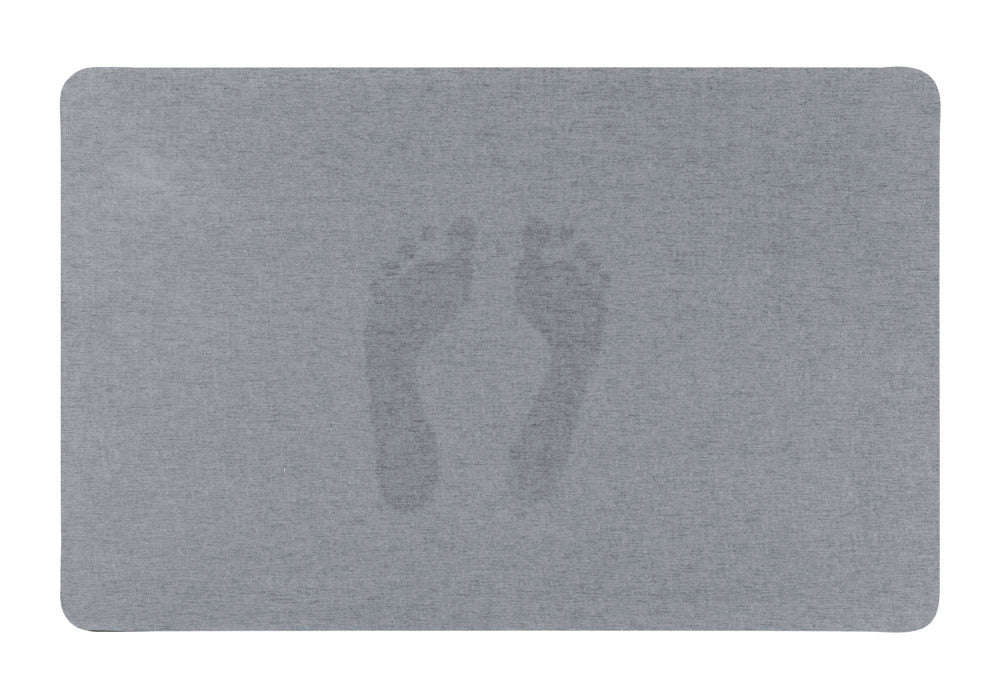 Badematte hurtigtørkende 50 x 80 cm grå polyester foldet