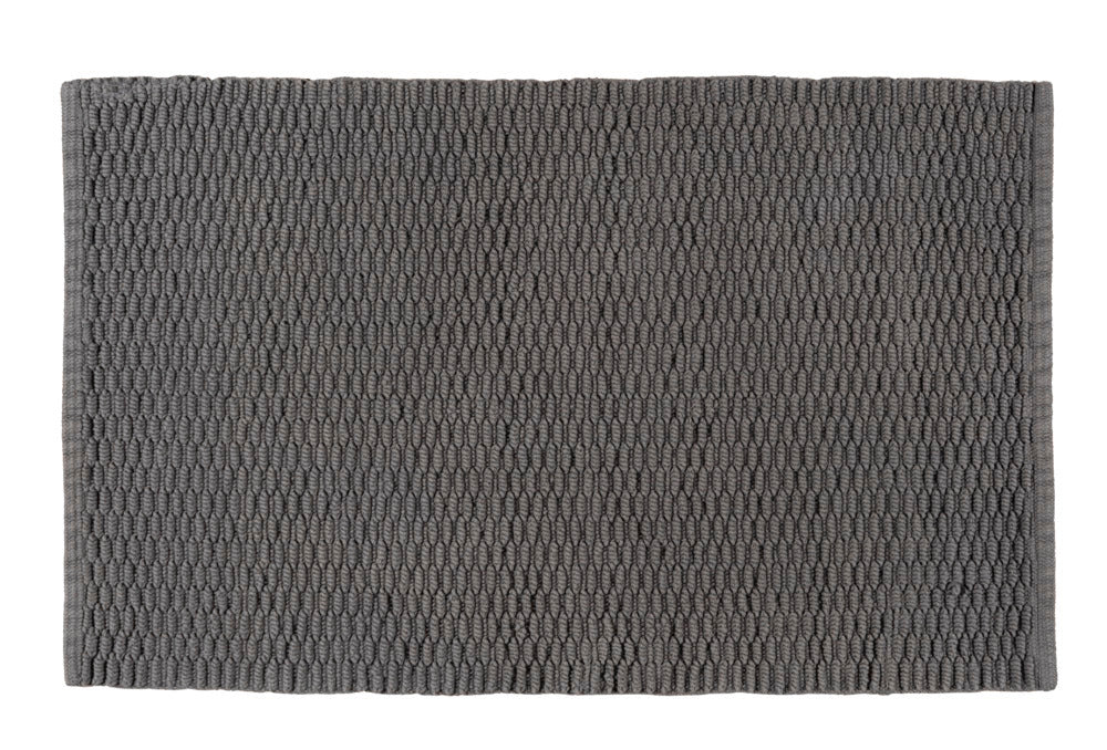 Badematte Mona bomull 50 x 80 cm grå forfra