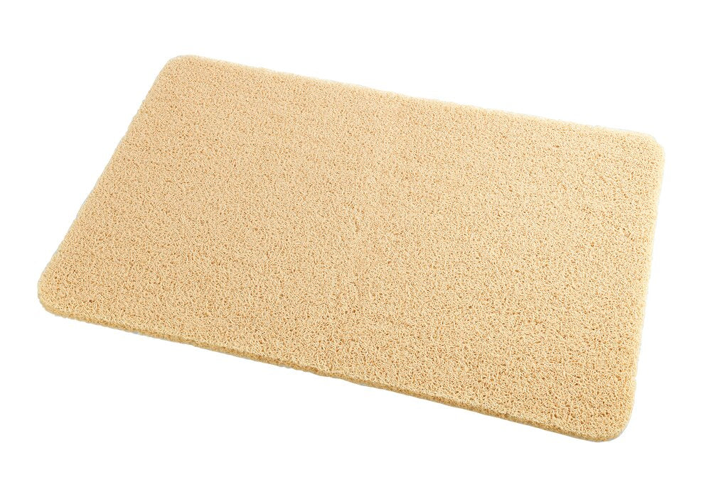 Badematte PVC beige 50x80 cm sklisikker forfra