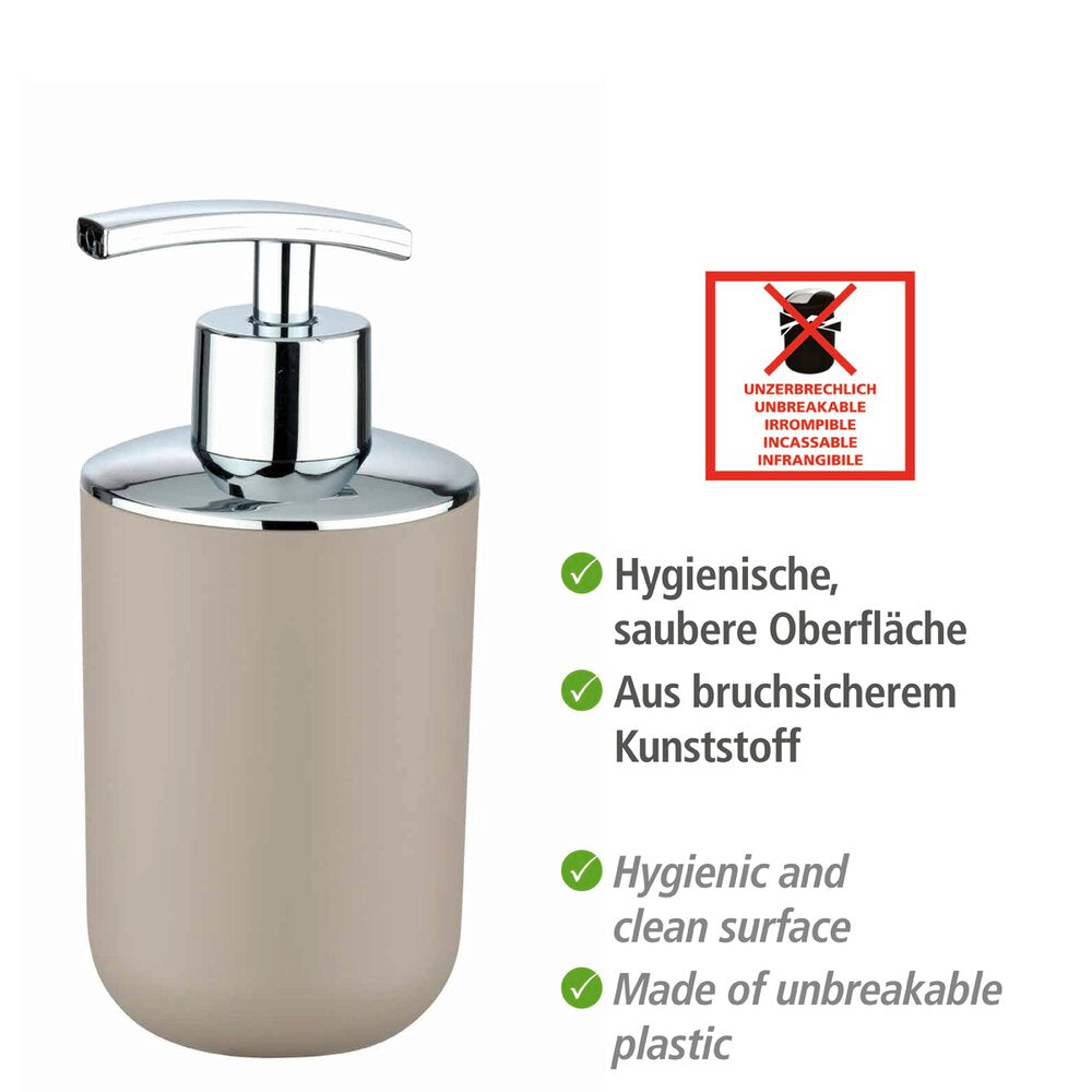 Baderomsett Brasil taupe plast 4-delt bakside