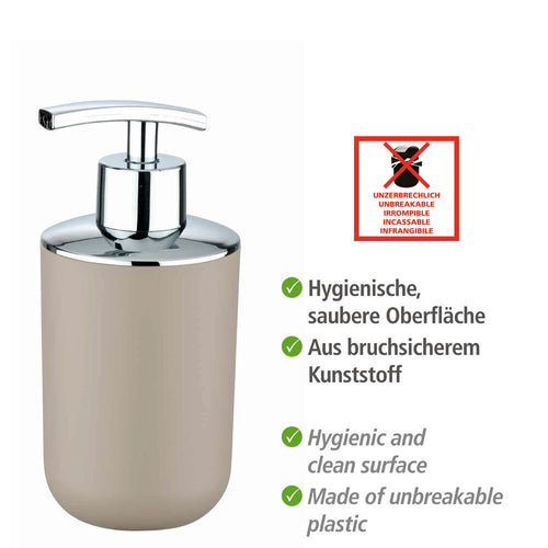Baderomsett Brasil taupe plast 4-delt bakside