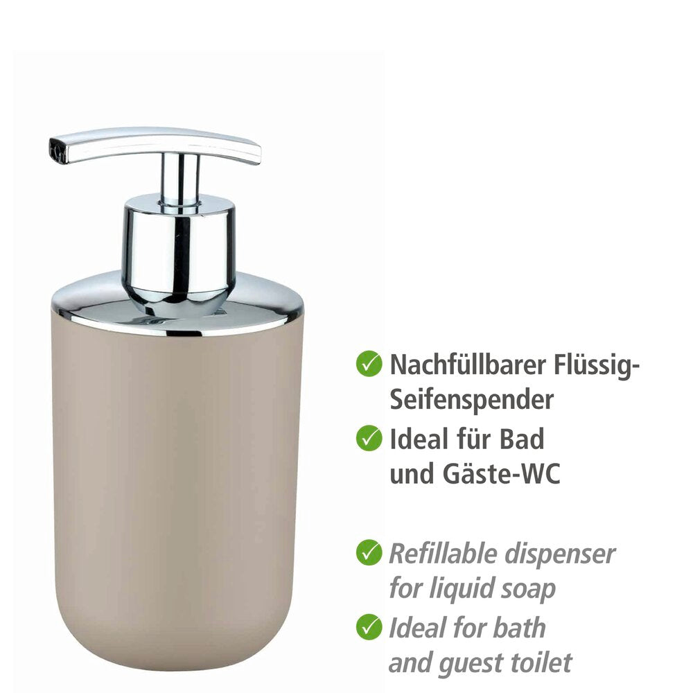 Detalj av Baderomsett Brasil taupe plast 4-delt