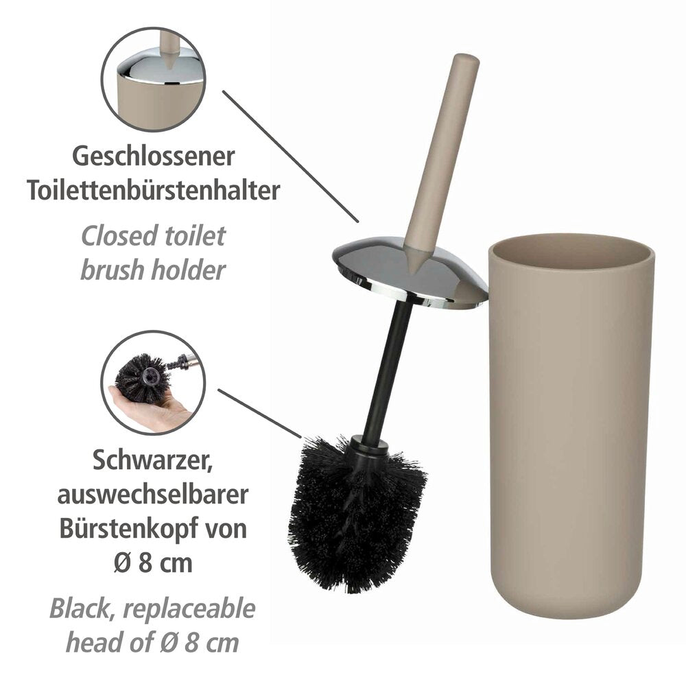 Baderomsett Brasil taupe plast 4-delt på benkeplate