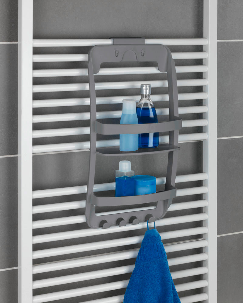 Badhylle universal antrasitt uten boring plast - Wenko oppbevaring detalj